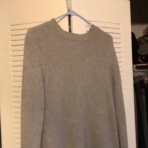 Mk Pearl grey cable knit sweater dress